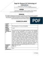 THM03 Syllabus (Micro Perspective of Tourism and Hospitality)