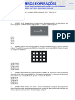 Competencia 1 Naturais, Inteiros, Racionais e Reais - OBMEP (Somente Nível 1) - Quatro Operações Básicas