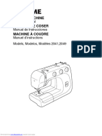 Janome 2049/kenmore 385.1204 Sewing Machine Instruction Manual