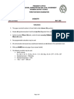 Chemistry - F4 Mock 2023 Mvomero