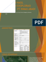 Laporan Kegiatan Eksplorasi PT Inmas Abadi