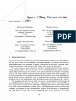 Space Filling Curves Versus Random Walks