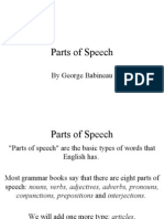 Parts of Speech