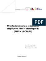 Estructura de Proyecto Socio - Tecnológico Año IV