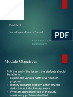 Module 3. How To Prepare A Research Proposal