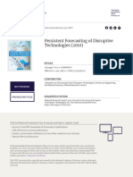 National Research Council (2010) Persistent Forecasting of Disruptive Technologies