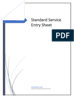 Standard Service Entry Sheet