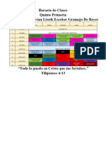 Horario Quinto Primaria