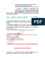 Prof. Major Estrela Envia Questões de Constitucional Sobre Poder Legislativo e Executivo Federal. Cons. Republica e Defesa. Estado de Defesa e