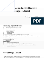 How To Conduct Effective Stage-1 Audit-Training Presentation Documents