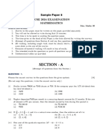 Sample Paper 8 Maths