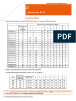 Grade Thresholds - November 2023: Cambridge IGCSE Chemistry (0620)