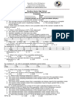 Midterm Exam in Statistics and Probability Grade 11