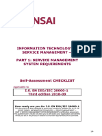 ISO 20000-1 Self-Assessment Checklist Rev