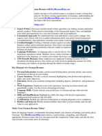 German Resume Format