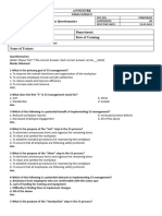 HR-04 Training Evaluation Questionair - 5S Management