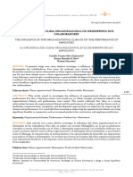 A Influência Do Clima Organizacional No Desempenho Dos Colaboradores