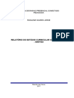 Relatório de Estágio Gestão - Oitavo Período