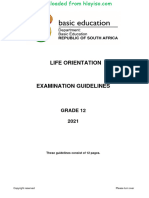 Life Orientation GR 12 Examination Guideline 2021 Eng - Hlayiso - Com