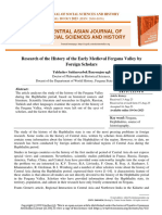 Research of The History of The Early Medieval Fergana Valley by Foreign Scholars