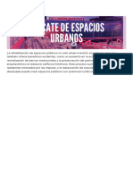 Rescate de Espacios Urbanos