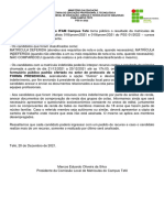 Formulário Público Padrão Ofertado No Setor de Protocolo Do Referido Campus Tefé, DE FORMA PRESENCIAL, Assinalando A Opção