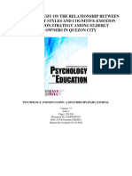 Pet Loss: A Study On The Relationship Between Attachment Styles and Cognitive-Emotion Regulation Strategy Among Elderly Pet Owners in Quezon City