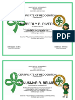 Girl Scouts of The Philippines Certificate