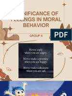 Signifiance of Emotions in Moral Behavior