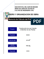 Presupuesto de Vivienda Obras de Clases