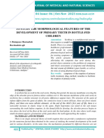 To Study The Morphological Features of The Development of Primary Teeth in Bottle-Fed Children