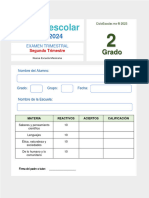 Segundo Grado Examen 2 Trimestral 2023 2024