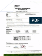 Certificacion de Calibracion PM10