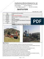 Quotations of 80tph Continous Drum Asphalt Plant With Wet Dust Catcher-CJME2023.12.11