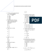 Year 12 Possible First Term Exam Questions