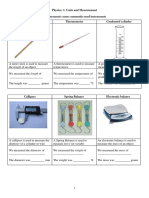 Measurement and Units Worksheet