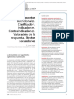 02.074 Suplementos Nutricionales. Clasificación. Indicaciones. Contraindicaciones. Valoración de La Respuesta. Efectos Secundarios