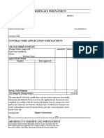 AIA Application Certificate For Payment 1