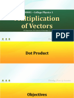 Multiplication of Vectors: GED0081 - College Physics 1