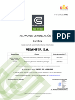 Vigueta de Hormigon T CM 10808770 Certificatesheet