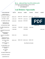 Jadwal Poli Spesialis