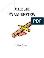 2018 MCR 3UI Exam Review Package