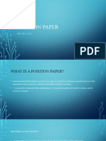 Positon Paper