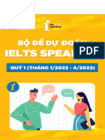 Bộ Đề Ielts Speaking Quý 1 Tháng 1 4 - 2023