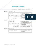 Example 1 Chapter 7 Simplifying Algebraic Fractions