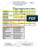 Horario Sección 2023-2024. 4to B Ii Lapso