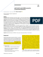 An Assessment of The Health Belief Model (HBM) Properties As Predictors of COVID 19 Preventive Behaviour