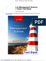 Dwnload Full Introduction To Management Science 12th Edition Taylor Test Bank PDF