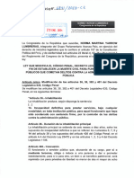 Proyecto de Ley Plantea Muerte Civil para Funcionarios Corruptos