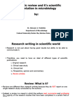 Systematic Review Writing and Presentation in Microbiology